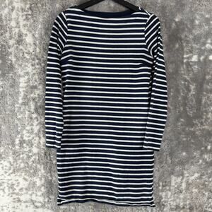 Uniqlo Size S Striped Mini Tunic Shirt Dress Navy White Long Sleeve Pullover